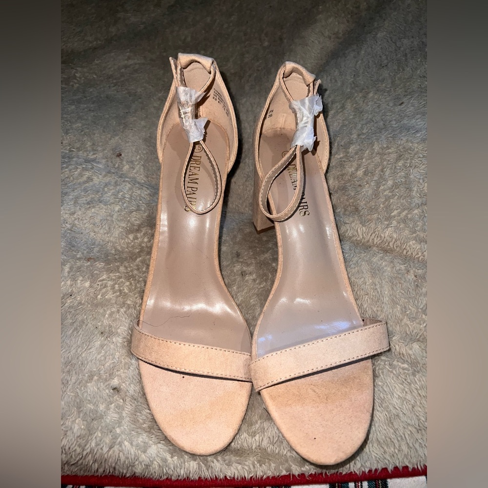 DREAM PAIRS Women's Chunk Low Heel Pump Sandals